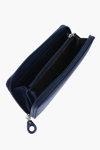 Solid Color MD20 Continental Wallet with Zip Closure