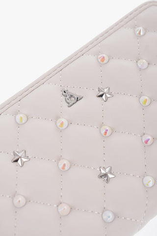 REBEL Portafoglio FLEUR in Pelle Vegan Trapuntato con Borchie