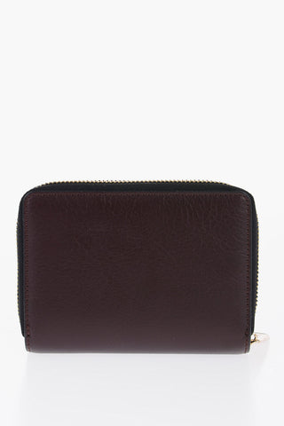 Solid Color Faux Leather Wallet with Golden Logo