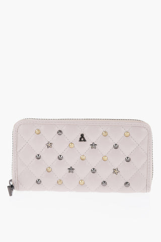 REBEL GOLDY Quilted Faux Leather FLEUR Wallet with Studs