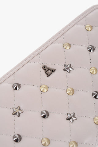 REBEL GOLDY Quilted Faux Leather FLEUR Wallet with Studs