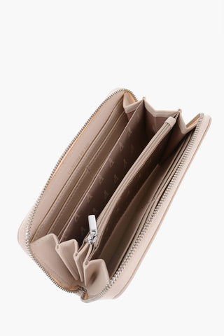 ALWAYS Faux Leather FLEUR Continental Wallet with Metal Monogram