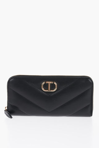 Quilted vegan Leather Wallet