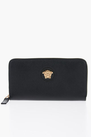 Textured Leather Wallet with Golde-MEDUSA