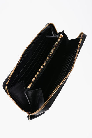 Textured Leather Wallet with Golde-MEDUSA