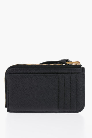 Textured Leather MARCIE Card Holder With Golden-Closure
