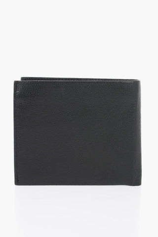 Textuted Leather Wallet with Ton-On-Ton Logo