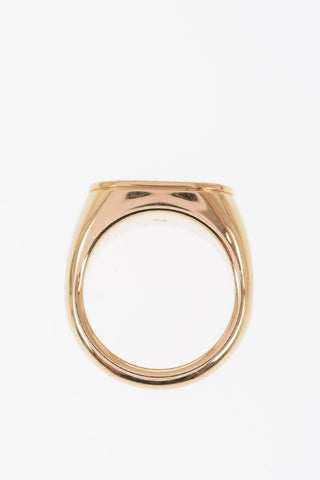 Anello Sigillo Effetto Dorato