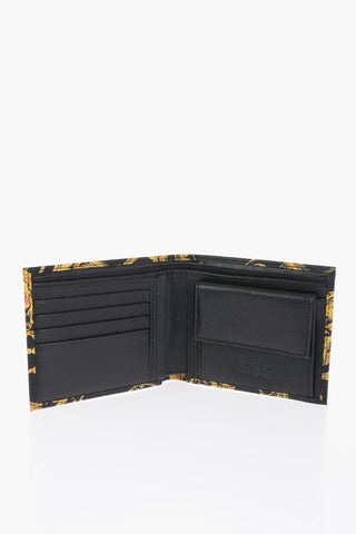 Baroque-Motif Saffiano Leather RANGE Wallet
