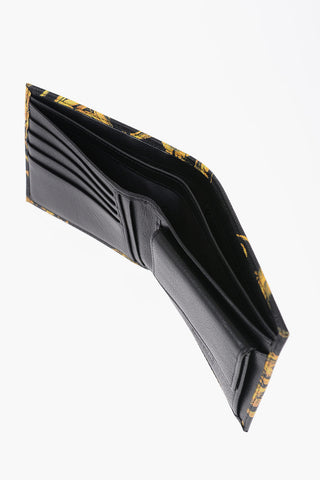 Baroque-Motif Saffiano Leather RANGE Wallet
