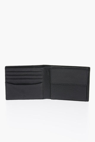 Textured Leather Wallet with Ton-On Ton Logo
