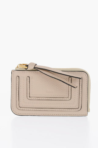Portacarte MARCIE In Pelle Martellata con Chiusura Dorata