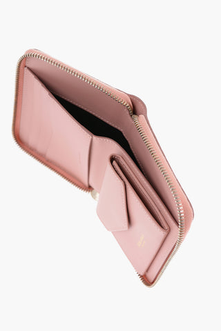 Engraved Leather MOSAICO Mini Wallet with Zip Closure