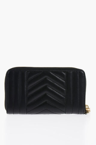 MICHAEL Quilted Leather Wallet with Gold-Effect Logo