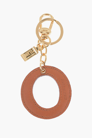 1 CLASSE Leather Keychain with Letter O Charm