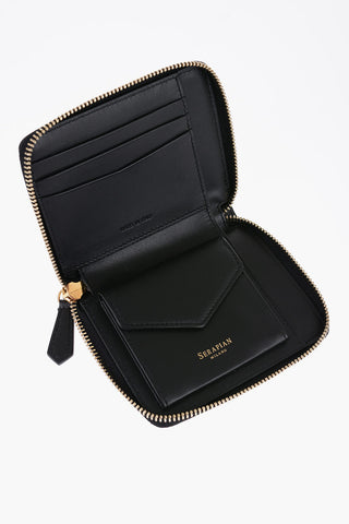 Two-Tone Engraved Leather MOSAICO Mini Wallet