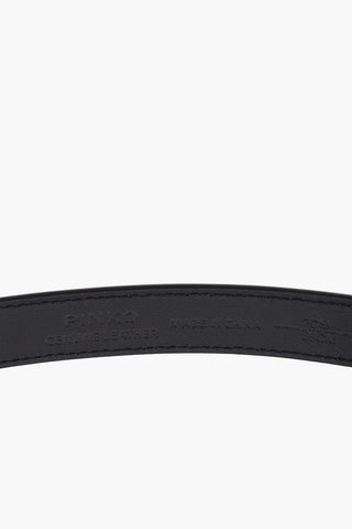 Leather Belt with Golden-Buckle 20mm