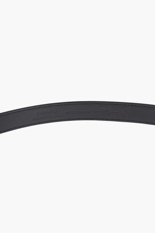 Slim Leather Belt with Silver-Effect Buckle 20mm