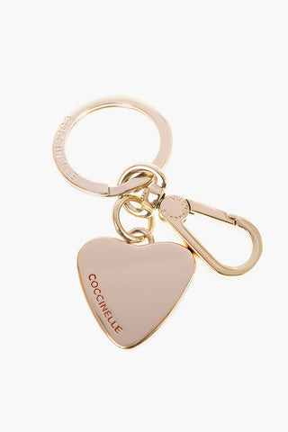 Metal Keychain with Heart Pendant