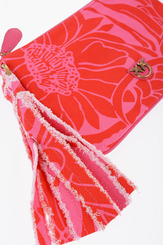 Floral Print Cotton Clutch