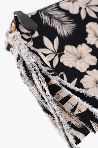Floral Print Cotton Clutch