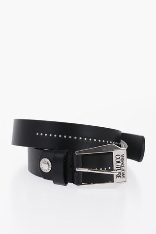 JEANS COUTURE Leeather Belt with studs 30mm