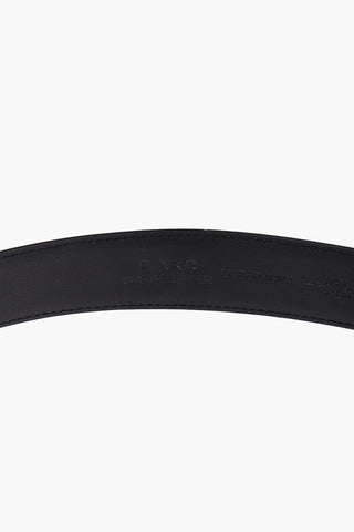 Leather Belt with Golden-Buckle 30mm