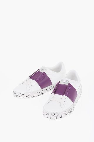 GARAVANI Vegan Leather Low-Top Sneakers with Contrast Band