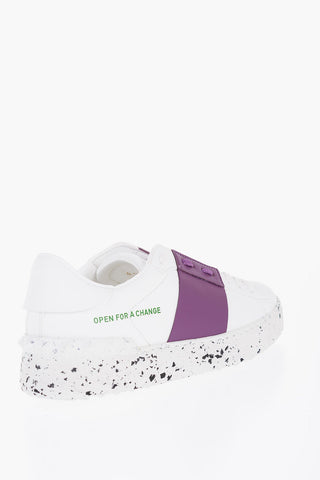 GARAVANI Vegan Leather Low-Top Sneakers with Contrast Band