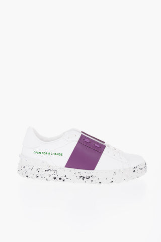 GARAVANI Vegan Leather Low-Top Sneakers with Contrast Band