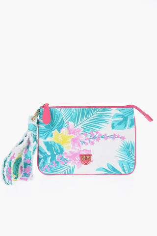 Pochette In Cotone Con Fantasia Floreale