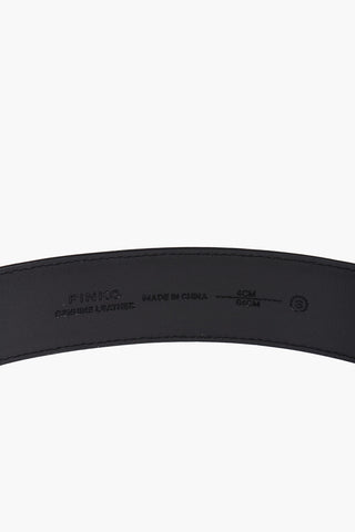 Leather Belt with Golden-Buckle 40mm