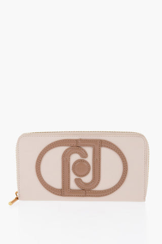 Textured Vegan Leather ALAIDE Wallat with Embossed Logo