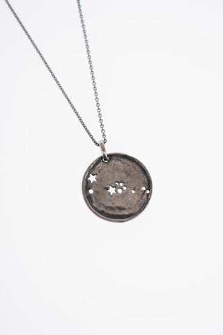 Chain Necklace with Perforated Pendant