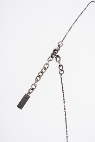 Chain Necklace with Perforated Pendant