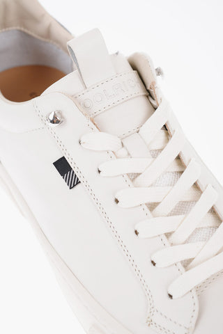 Leather Low Top Sneakers with Contrasting Details