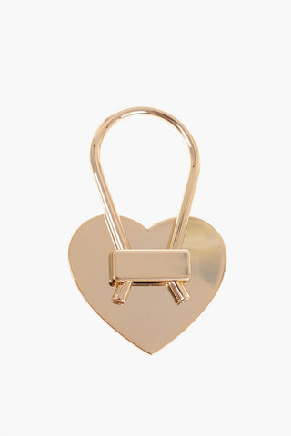 Metal Keychain with Heart Pendant