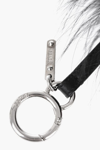 maxi Plastic Keychain with Leather Details