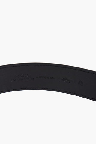 Leather Belt with Golden-Buckle 40mm