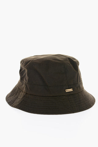 Solid Color Bucket Hat with Metal Logo