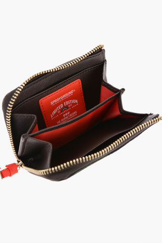 LIMITED EDITION Camouflage Motif Coin Purse with Checked Detail