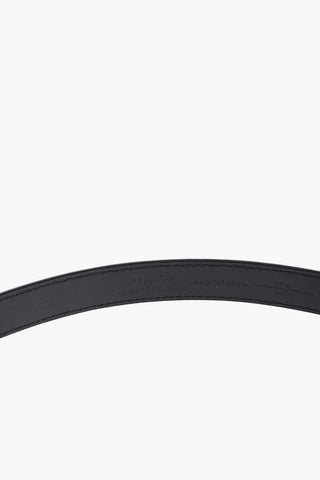 Slim Leather Belt with Golden-Buckle 20mm