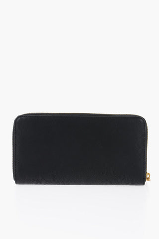 Textured Vegan Leather ALAIDE Wallat with Embossed Logo