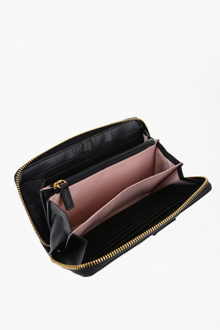 Textured Vegan Leather ALAIDE Wallat with Embossed Logo