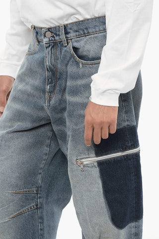 Tie Dye Effect Baggy Fit Jeans 26cm