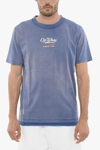 SEASONAL Slim Fit Crew-neck T-Shirt with Printed Logo