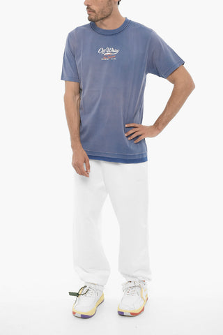 SEASONAL Slim Fit Crew-neck T-Shirt with Printed Logo