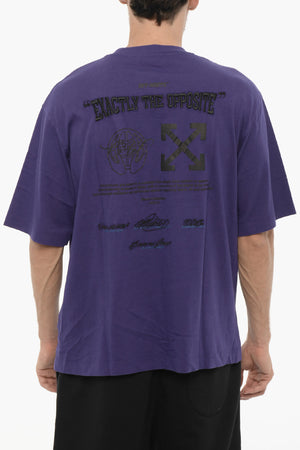 Cotton Crewneck T-Shirt with Logo Embroidery