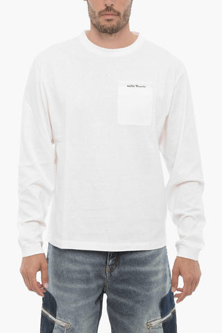 Long-Sleeve Crewneck T-Shirt With Pocket