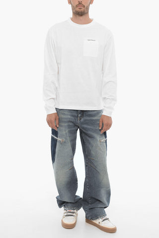 Long-Sleeve Crewneck T-Shirt With Pocket